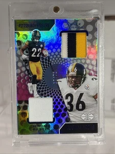Maillot Panini Illusions Najee Harris Jerome Bettis 2021 double patch bleu /75 đ„ - Photo 1/3