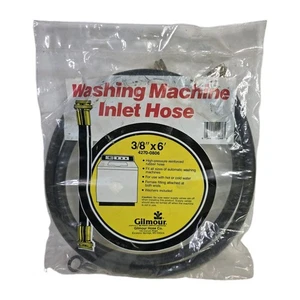 Gilmour Waschmaschine Zulauf Wasserschlauch Gummi 3/8" x 6 Fuß 1 Schlauch schwarz - Bild 1 von 12