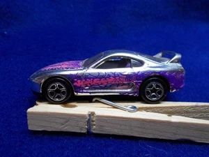 Matchbox Superfast #30 Chrome Toyota Supra Turbo, Pink & Blue Print on Model - Bild 1 von 3