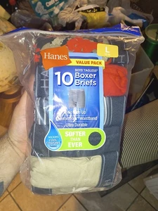 10 boxers slip garçon sans étiquette neuf Haynes Value Pack taille L - Photo 1/1