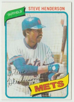 1980 Topps #299 Steve Henderson Baseball Card New York Mets - Image 1 of 2