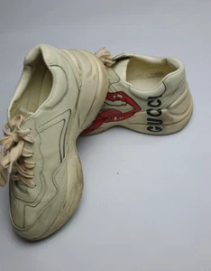 Gucci Rhyton Mens Sneakers UK Size 7 EU 41 US 8.5 Beige Unisex - Picture 1 of 13
