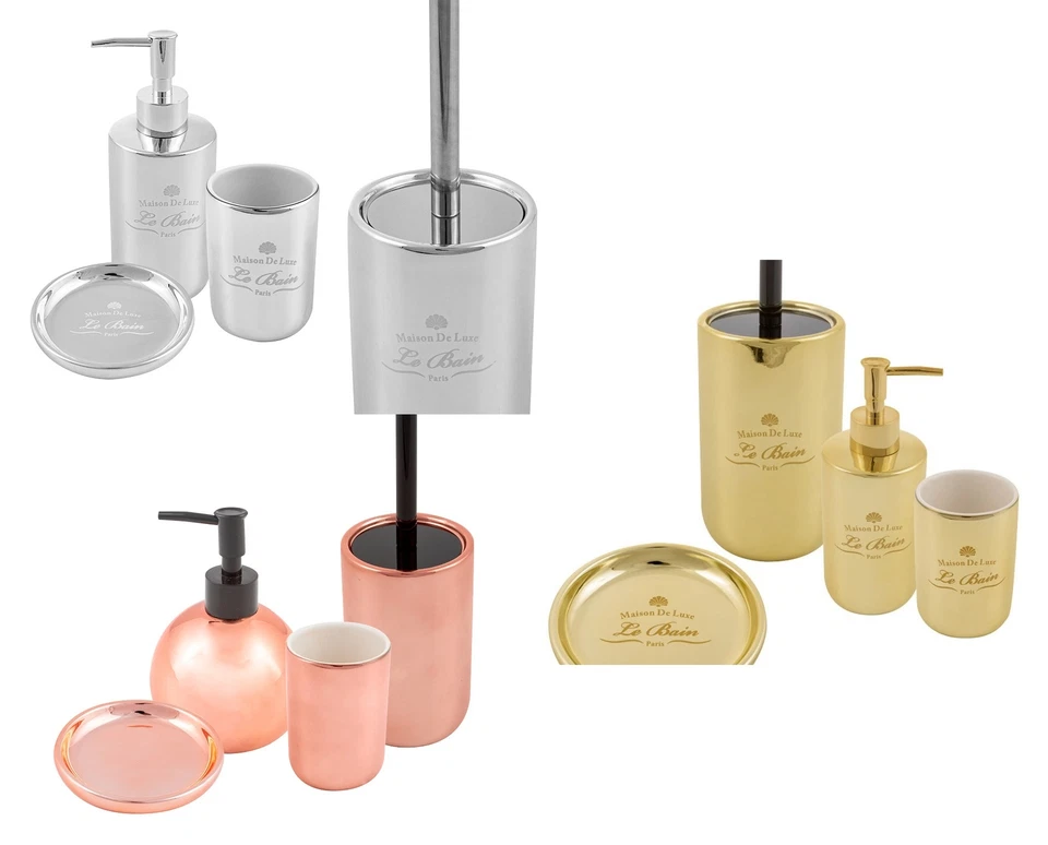 CIPI Set ALCHIMISTA ORO/RAME/CROMO da 4 pezzi ceramica cromata oro,rame o arg... - Immagine 1 di 1