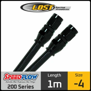Speedflow 200 Series -4 AN Teflon Hose with PVC Cover (1 metre) 200-C04-BLK - Picture 1 of 2