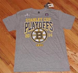NWT Vintage Style CCM Boston Bruins 2014 Stanley Cup T-Shirt Men's Large L *C1