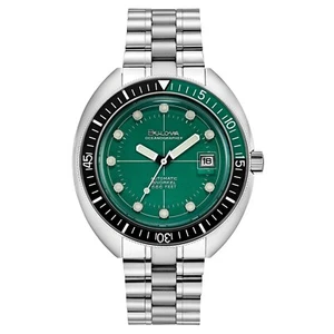 Orologio da uomo automatico Bulova 96B322 Oceanographer Devil Diver Quadrante verde 44 mm - Foto 1 di 3