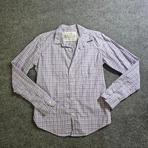 Frank & Eileen Top Womens Size Small Purple Blue Plaid Barry Button Long Sleeve - Picture 1 of 10