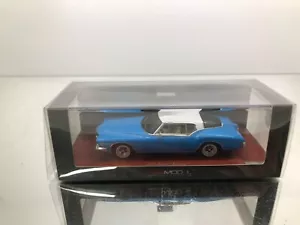 TSM MODEL 114333 BUICK RIVIERA 1971 -BLUE+WHITE 1:43- GOOD IN BOX - Imagen 1 de 10
