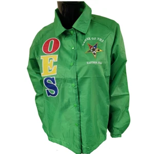 Order of Eastern Star Sorority Line Jacket Green Crossing Line Jacket  - Picture 1 of 1