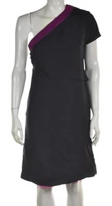 NEW Costume National Womens Dress Size 38 Black Fuchsia Sheath Knee Length Silk - Picture 1 of 7