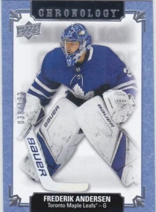 19/20 CHRONOLOGY..FREERIK ANDERSEN..METALLIC BLUE../122..CARD # 152..MAPLE LEAFS - Picture 1 of 2