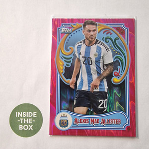 Mac Allister Filleted Topps Argentina 2022-23 Alexis Base Purple Tango /50