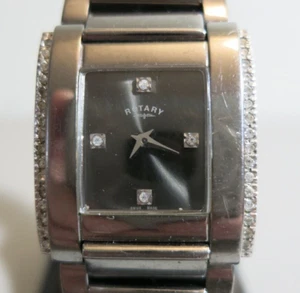 Rotary Sofia Retractable Diamond Bezel Ladies Swiss Quartz Watch - New Battery - Picture 1 of 17
