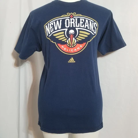 New Orleans Pelicans T-Shirt Men's L Blue NBA Basketball Adidas The Go To Tee Cover