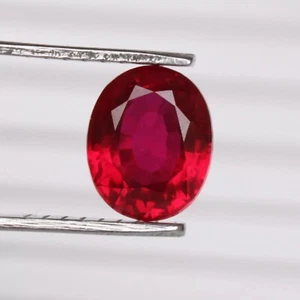 Red Ruby 6.60 Ct. Oval Cut Mozambique Precious Loose Gemstone - Picture 1 of 9