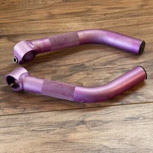 Control Tech Control Stix Purple Ano 3DV Long Bend MTB Bar Ends - Picture 1 of 5