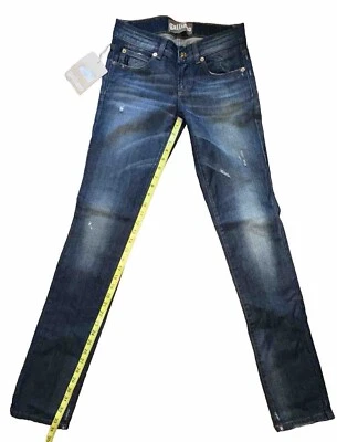 Jeans ajustados John Galliano lavado ácido talla 24 nuevos con etiquetas Foto 1 de 4