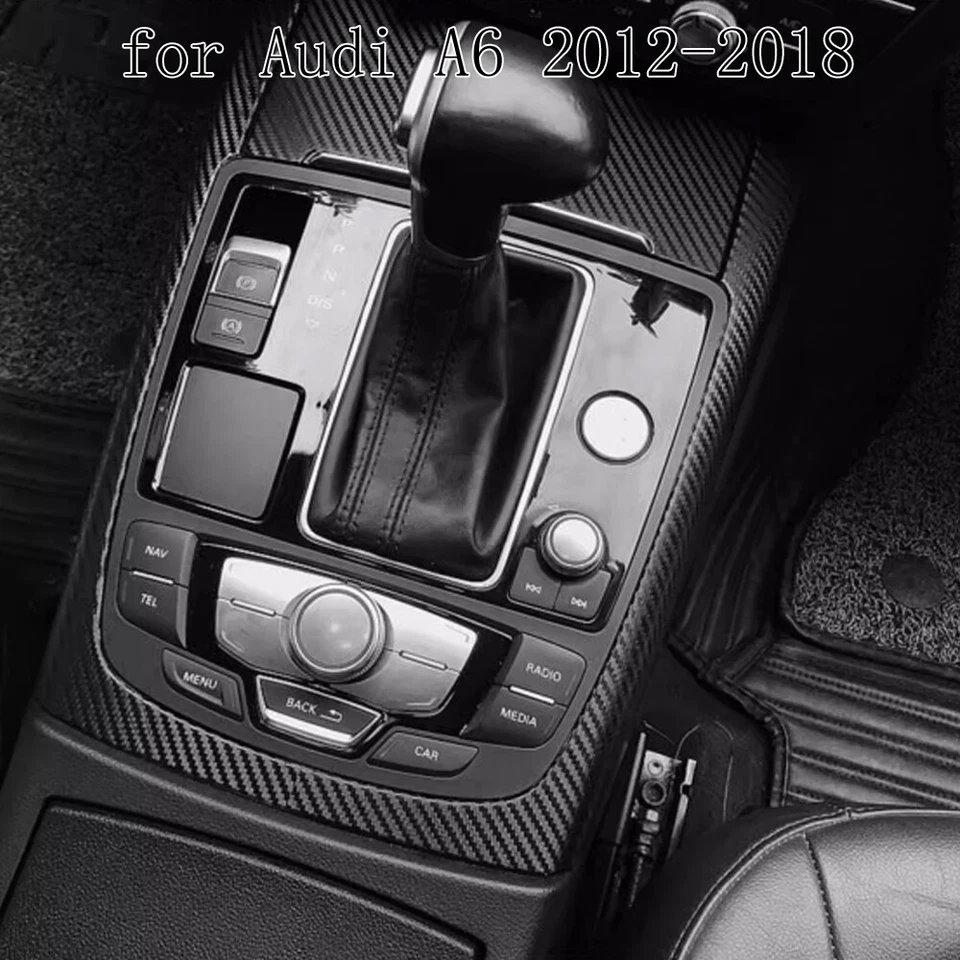 For Audi A6 2012-2018 5D Carbon Fiber Pattern Interior DIY Trim Decals Foto 1 de 4