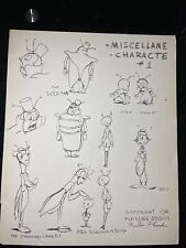 Animation Cel MODEL SHEETS 1929 -1942 FLEISCHER STUDIOS Cartoons Disney Art I12
