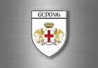 Sticker decal souvenir car coat of arms shield city flag genoa italy