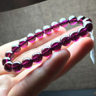 8.2mm Natural Wine Red Garnet Crystal Round Beads Bracelet AAA