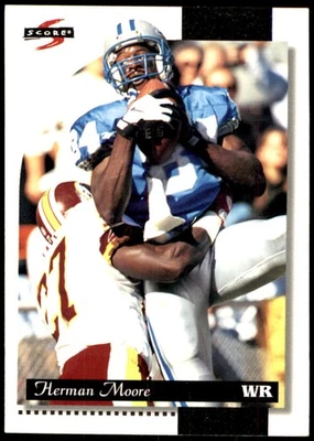Herman Moore 1996 Score #34 Detroit Lions NFL READ FREE SHIPPING AutographDen - Image 1 of 2