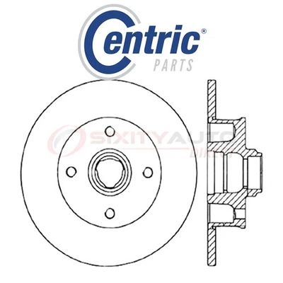 Centric C-TEK Disc Brake Rotor for 1985-1998 Volkswagen Golf 1.6L 1.8L 1.9L gf Foto 1 de 4