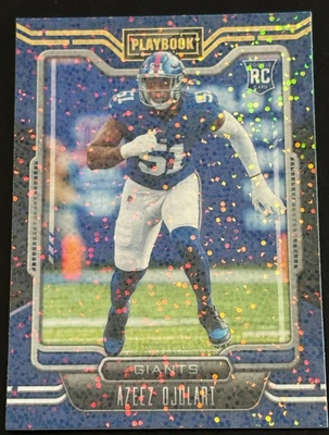 Azeez Ojulari 2021 Panini Playbook Blue Sparkle Rookie #163 New York Giants - Image 1 of 2