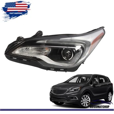 Driver Left Halogen Headlight For 2016-2018 Buick Envision Left W/ LED DRL Bulbs - Image 1 of 4