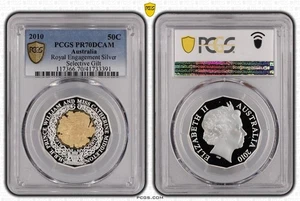 2010 Royal Engagement 50c Silver Select Gilt Proof PCGS PR70DCAM Eq Top Pop #... - Picture 1 of 1