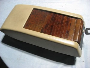83-91 Mercedes W126 420SEL 560SEC Center Console Storage Wood OEM Cream Beige - Bild 1 von 6