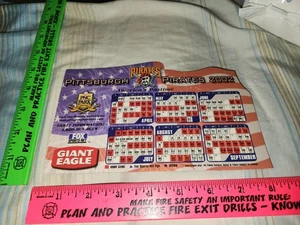 PITTSBURGH PIRATES 2002 TEAM MAGNETIC SCHEDULE 8"x5" SGA - Picture 1 of 8