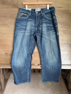 Ariat Bootcut Jeans Mens 34/30 Blue Denim Stretch M4 Series Relaxed Outdoor NWT - Picture 1 of 3