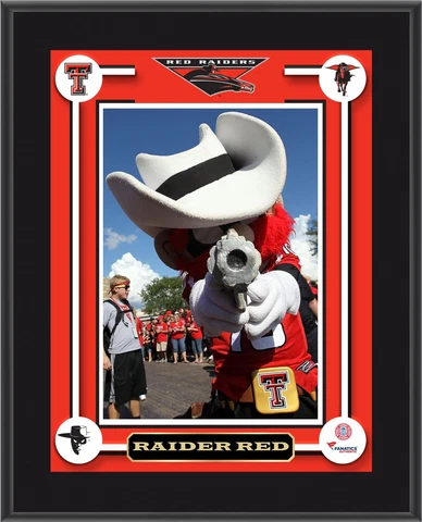 Texas Tech Red Raiders Raider Red Mascot 10.5x13 Plaque Authentic Cover