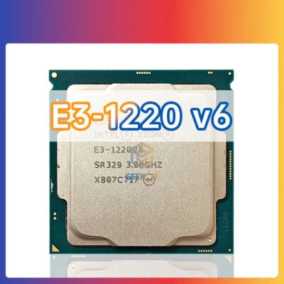 CPU Intel Xeon E3-1220v6 SR329 3,0 GHz 4 núcleos 4 hilos 8 MB 72 W LGA1151 E3 1220 v6 Foto 1 de 4