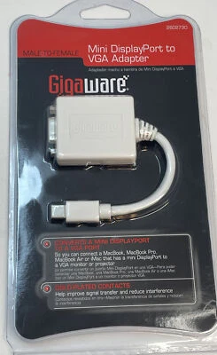 Mini Display Port to VGA Adapter, Male-To-Female 2602730 GigaWare - Image 1 of 4