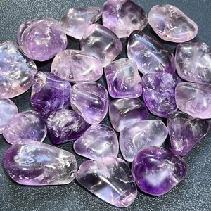 Piedras caídas de cristal amatista púrpura (por pieza o libra) al por mayor - Imagen 1 de 2