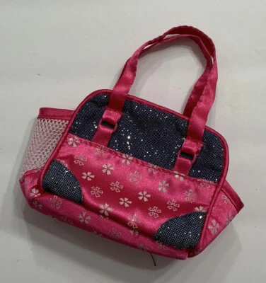NUESTRA GENERACIÓN 18" MUÑECA ACCESORIOS ROSA AZUL BRILLO PERRO MONEDERO BOLSA DE TRANSPORTE SOLAMENTE Foto 1 de 3