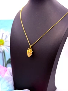 Joan Rivers Faberge Egg Collection 27" Gold Tone AB Crystal Pendant Necklace - Picture 1 of 10