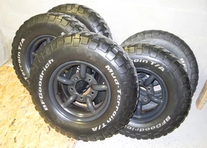 Genuine Mach 5 Land Rover Defender Steel Wheels & 265/75R16 BFG MT Tyres - Picture 1 of 11