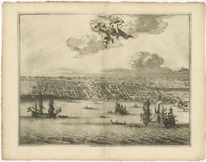 Antique Print of Makassar by Van der Aa (c.1725) - Picture 1 of 1