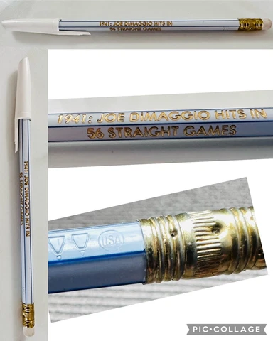 1941 Joe DiMaggio Hits in 56 Straight Games New York Yankees Ball Point Pen Cover