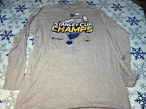 St. Louis Blues 2019 Stanley Cup Champion Long Sleeve 4XT Tee Shirt - Picture 1 of 9