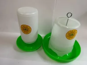 Cockatiel Budgie Aviary Quail Auto Waterer Drinker 1L & 1.5kg feeder seed - Picture 1 of 3