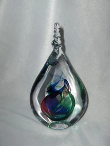 Intricate Hand Made Poland Art Glass Paperweight Jablonski Signed A.J.   NICE - Picture 1 of 6