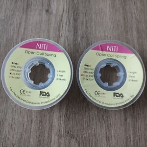 2 Rolls Dental Orthodontics NITI Open Coil Spring 012*030 3 Feet 914mm