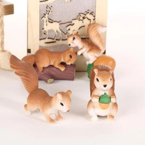 Decor Fairy Garden Ornaments Animal Miniature Decoration Squirrel Figurines - Picture 1 of 14