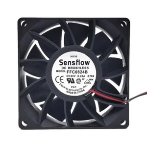Sensflow FFC0824B DC24V 0.28A 8025 8CM 2-Wire Cooling Fan - Picture 1 of 5