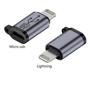 ADATTATORE CONVERTITORE DA MICRO USB A LIGHTNING DATI RICARICA PER APPLE IPHONE - Foto 1 di 1