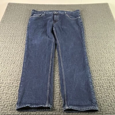 Members Mark Jeans Mens 42x30 Blue Straight Leg Denim Dark Wash - Image 1 of 4